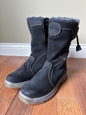 Santana Canada Womens 6 Mayer2 Black Short Snow Winter Boots EU 37 NWOB